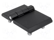 Hinge; Width: 90mm; zinc and aluminium alloy; black; H: 60mm RST ROZTOCZE