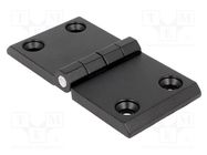 Hinge; Width: 120mm; zinc and aluminium alloy; black; H: 60mm RST ROZTOCZE