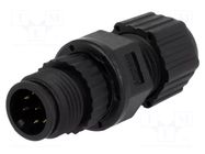 Connector: M12; plug; PIN: 8; male; 30V; straight; IP67,IP68; plastic AMPHENOL LTW