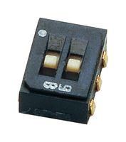 SLIDE SWITCH, DPDT, 0.1A, 6VDC, SMD