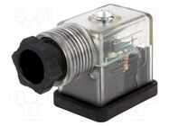 Connector: valve connector; plug; form B; 11mm; female; PIN: 3; mPm MOLEX