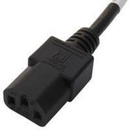 POWER CORD, IEC C13-FREE END, 1M, BLACK