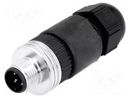 Connector: M12; plug; PIN: 5; male; Micro-Change; straight; IP67 MOLEX