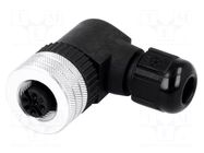 Connector: M12; plug; PIN: 5; female; Micro-Change; angled 90°; IP67 MOLEX