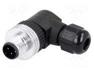 Connector: M12; plug; PIN: 4; male; Micro-Change; angled 90°; IP67 MOLEX