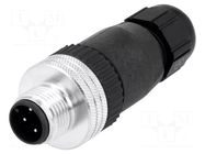 Connector: M12; plug; PIN: 4; male; Micro-Change; straight; IP67 MOLEX