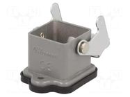 Enclosure for connectors: HDC; size 3A; with latch; straight MOLEX