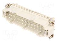 Connector: HDC; contact insert; male; GWconnect; PIN: 24; 16A; 500V MOLEX