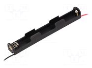 Holder; AAA,R3; Batt.no: 2; cables; 150mm; black COMF