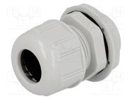 Cable gland; PG16; IP68; polyamide; light grey; UL94V-2; GWconnect 