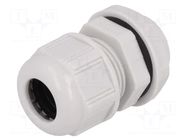 Cable gland; PG13,5; IP68; polyamide; light grey; UL94V-2 MOLEX