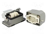 Connector: HDC; male + female; S-E; PIN: 6; 6+PE; size 6B; straight MOLEX