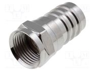 Connector: F; plug; male; straight; 75Ω; crimped; for cable TE Connectivity