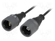 Cable; USB 2.0; USB A socket,USB B socket; IP66,IP68,IP69K; 1A BULGIN