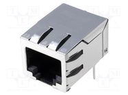 Socket; RJ45; PIN: 8; shielded,with isolation transformer; THT BEL FUSE