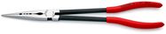 KNIPEX 28 71 280 SB Long Reach Needle Nose Pliers with transverse profiles plastic coated black atramentized 280 mm