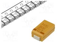 Capacitor: tantalum; low ESR; 47uF; 20VDC; SMD; D; 2917; ±10%; T495 KEMET