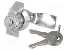 Lock; zinc and aluminium alloy; 21mm; chromium; Key code: 1333 RST ROZTOCZE