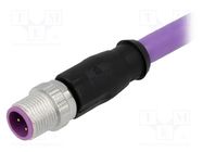 Plug; M12; PIN: 4; male; B code-Profibus; 0.5m; Insulation: PVC HARTING