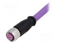 Connector: M12; plug; female; PIN: 4; straight; B code-Profibus HARTING