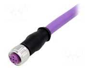 Connector: M12; plug; female; PIN: 4; straight; B code-Profibus HARTING