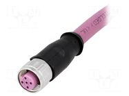 Connector: M12; plug; female; PIN: 4; straight; B code-Profibus HARTING