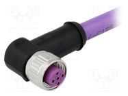 Plug; M12; PIN: 4; female; B code-Profibus; 0.5m; Insulation: PVC HARTING