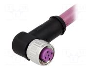 Connector: M12; plug; female; PIN: 4; angled 90°; B code-Profibus HARTING
