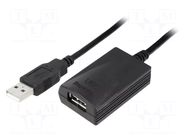 Repeater USB; USB 2.0; USB A socket,USB A plug; 5m; 480Mbps GOOBAY