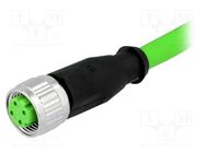 Plug; M12; PIN: 4; female; D code-Ethernet; 10m; Insulation: PVC HARTING