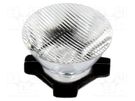 LED lens; round; transparent; 8/55°; Mounting: adhesive tape LEDIL