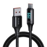 Cable USB to USB-C Mcdodo CA-1080 with display , 66W, 6A, 1.2m (black), Mcdodo