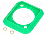 Socket gasket; green; XLR standard; 19x24mm; FT CLIFF