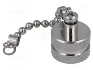 Protection cover; IP67; metal; chain; male M12 connectors AMPHENOL LTW