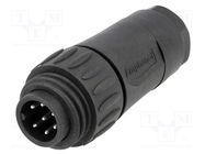 Connector: circular; plug; for cable; PIN: 7; male; soldering; 250V AMPHENOL