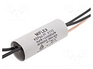Capacitor: polypropylene; X1,Y2; Cx: 100nF; Cy: 2.7nF; 250VAC; ±20% MIFLEX