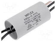 Capacitor: polypropylene; X1,Y2; Cx: 100nF; Cy: 2.7nF; 250VAC; ±20% MIFLEX