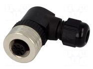 Connector: M12; plug; PIN: 4; female; Micro-Change; angled 90°; IP67 MOLEX