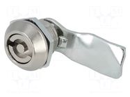 Lock; zinc and aluminium alloy; 21mm; nickel; Key code: D5 RST ROZTOCZE