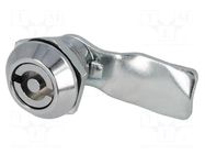 Lock; zinc and aluminium alloy; 21mm; chromium; Key code: D5 RST ROZTOCZE