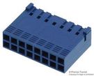 RCPT HOUSING, 16POS, POLYESTER, BLUE
