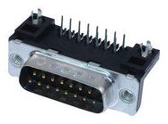 D-SUB CONNECTOR, R/A, PLUG, 9POS, TH