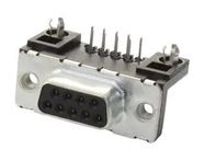 D-SUB CONN, R/A RCPT, DE, 9P, PANEL
