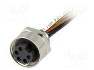 Socket; 7/8"; 0.5m; female; PIN: 5; straight; with leads; PVC; IP67 HARTING