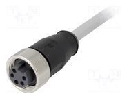 Connector: 7/8"; plug; 3m; female; PIN: 5; straight; with lead; PVC HARTING