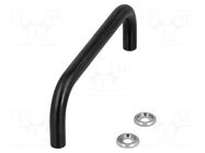Holder; oxidized steel; black; H: 43mm; Mounting: M5 screw; GN 425 ELESA+GANTER