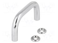 Holder; chromium plated steel; chromium plated; H: 35mm; GN 425 ELESA+GANTER