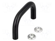 Holder; oxidized steel; black; H: 35mm; Mounting: M4 screw; GN 425 ELESA+GANTER