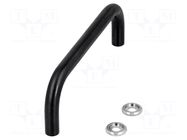 Holder; oxidized steel; black; H: 35mm; Mounting: M4 screw; GN 425 ELESA+GANTER