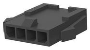 PLUG HOUSING, 4POS, NYLON 66/6, BLACK